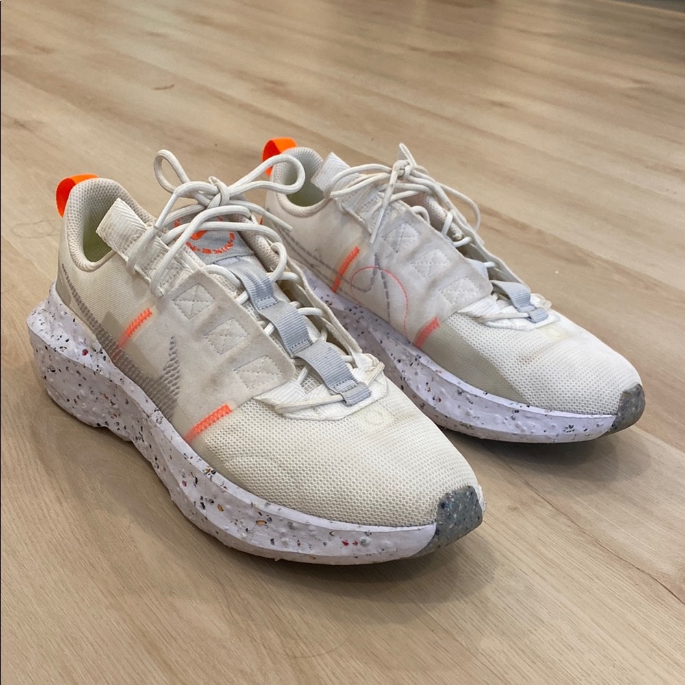 Nike Crater Impact White/Orange Running Shoes